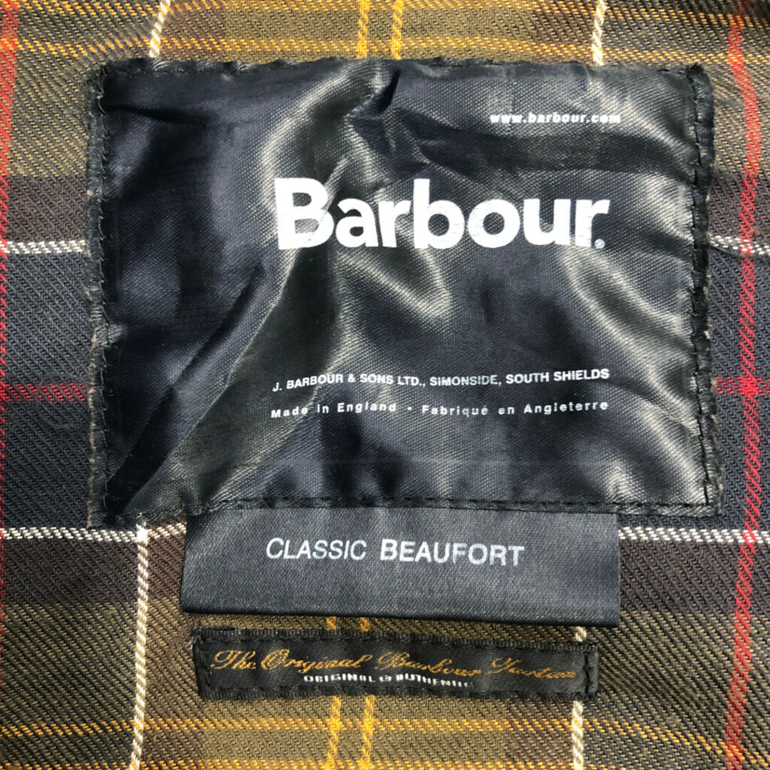 Barbour(バーブァー)のイングランド製 Barbour バブアー クラシック ビューフォート オイルドジャケット 防寒 カーキ (メンズ XL相当) 中古 古着 P6369 メンズのジャケット/アウター(その他)の商品写真