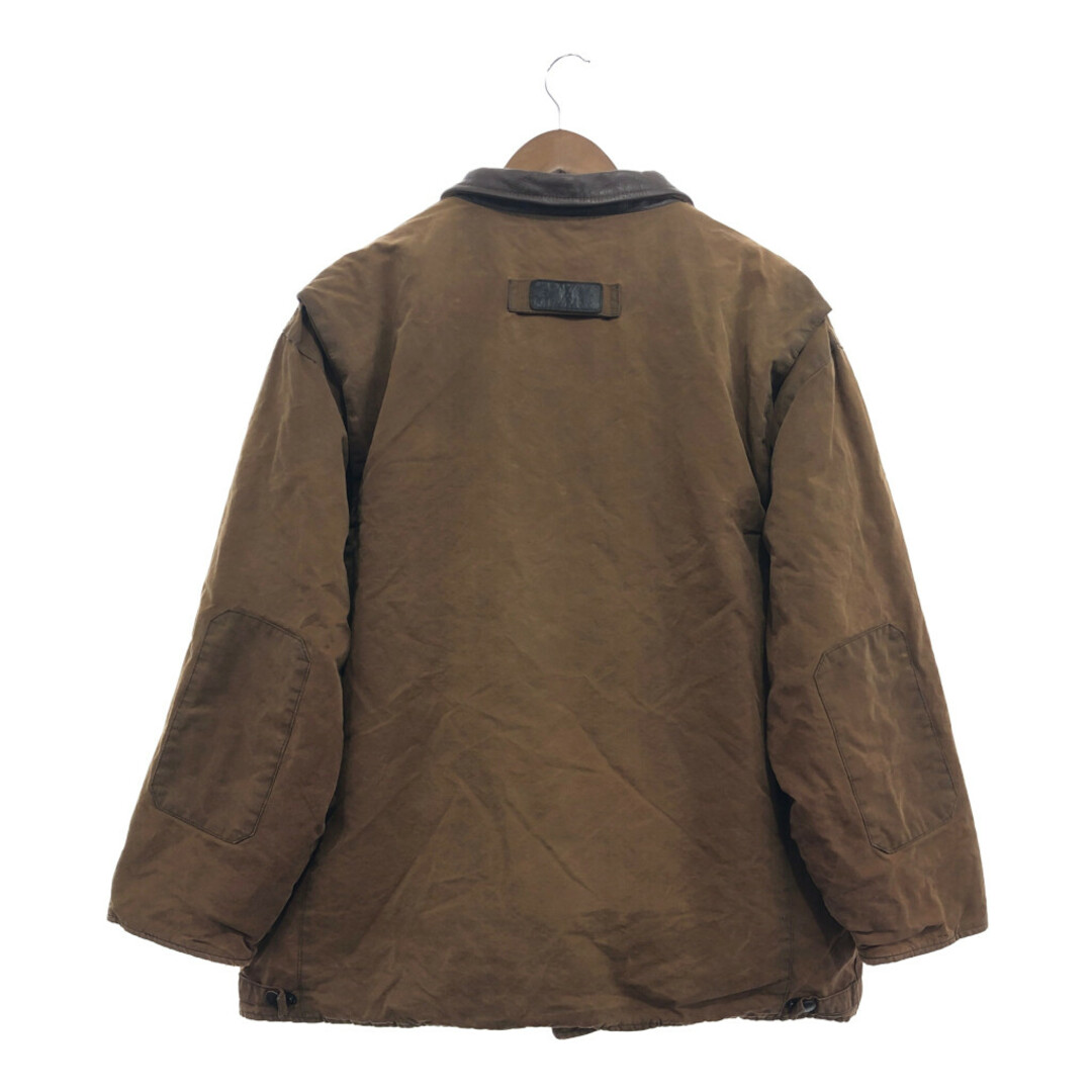 Barbour(バーブァー)の2000年代～ イングランド製 Barbour バブアー ブッシュマン ジャケット オイルド 防寒 ブラウン (メンズ XL相当) 中古 古着 P6382 メンズのジャケット/アウター(その他)の商品写真