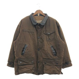 バーブァー(Barbour)の2000年代～ イングランド製 Barbour バブアー ブッシュマン ジャケット オイルド 防寒 ブラウン (メンズ XL相当) 中古 古着 P6383(その他)