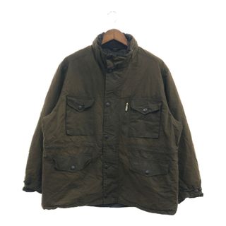 バーブァー(Barbour)のイングランド製 Barbour バブアー サッパー ジャケット オイルド アウター 大きいサイズ 防寒 カーキ (メンズ XXL) 中古 古着 P6385(その他)