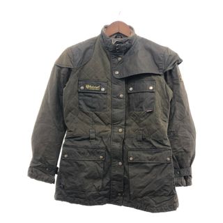 ベルスタッフ(BELSTAFF)のイングランド製 Belstaff ベルスタッフ GOLD Label オイルドジャケット アウター バイクウェア カーキ (メンズ 46) 中古 古着 P6394(その他)