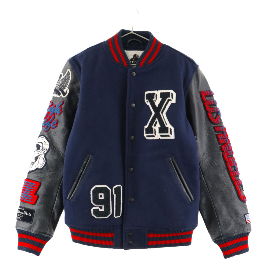 XLARGE(エクストララージ)のX-LARGE エクストララージ VARSITY JACKET ビッグシルエットワッペン付きスタジアムジャケット S メンズのジャケット/アウター(スタジャン)の商品写真