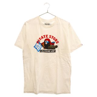 アベイシングエイプ(A BATHING APE)のA BATHING APE アベイシングエイプ PIRATE STORE パイレーツストア フロントロゴ 半袖Tシャツ ホワイト(Tシャツ/カットソー(半袖/袖なし))