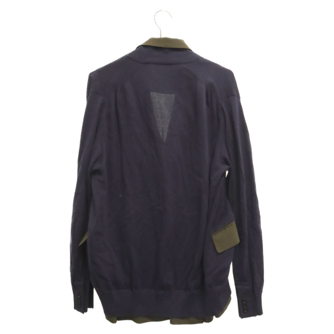 sacai(サカイ)のSacai サカイ 21SS Suiting Mix Jacket スーチング ドッキング ミックスジャケット カーキ/ネイビー 22-02676M メンズのジャケット/アウター(フライトジャケット)の商品写真