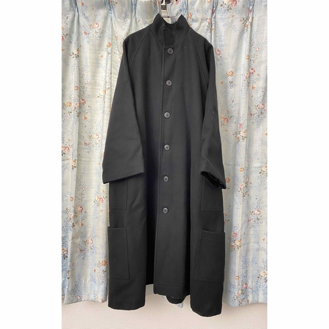 Yohji Yamamoto(ヨウジヤマモト)のヨウジヤマモト ウールメルトン修道院ワイドロングコート メンズのジャケット/アウター(モッズコート)の商品写真