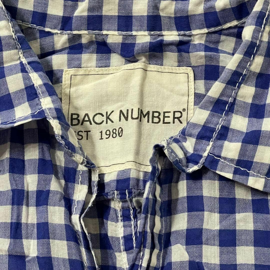 BACK NUMBER(バックナンバー)のBACK NUMBER バックナンバー シャツ ギンガムチェック S ブルー レディースのトップス(シャツ/ブラウス(長袖/七分))の商品写真