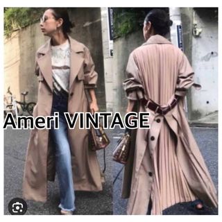 アメリヴィンテージ(Ameri VINTAGE)のAmeriアメリヴィンテージ　バックプリーツロングトレンチコート★ベージュ(トレンチコート)