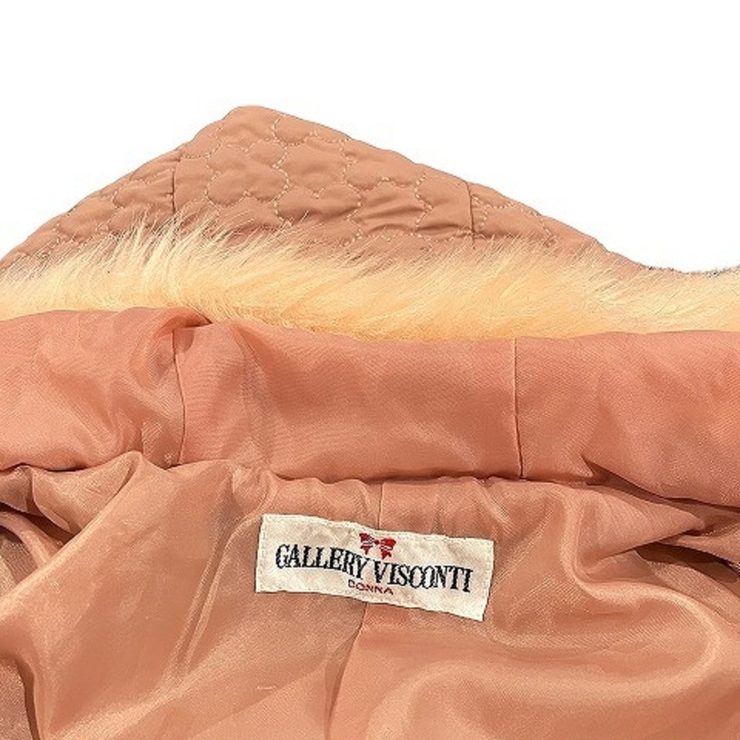 GALLERY VISCONTI(ギャラリービスコンティ)のギャラリービスコンティ 中綿コート キルティング ファー 3 ピンク レディースのジャケット/アウター(ダウンコート)の商品写真