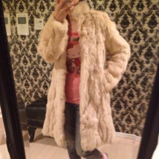 リアルラビットファー上品ベージュ❤︎(毛皮/ファーコート)