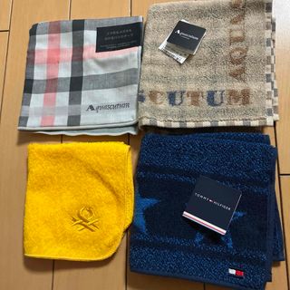 TOMMY HILFIGER - トミーヒルフィガー、ベネトン、アクアスキュータム、タオルハンカチセット