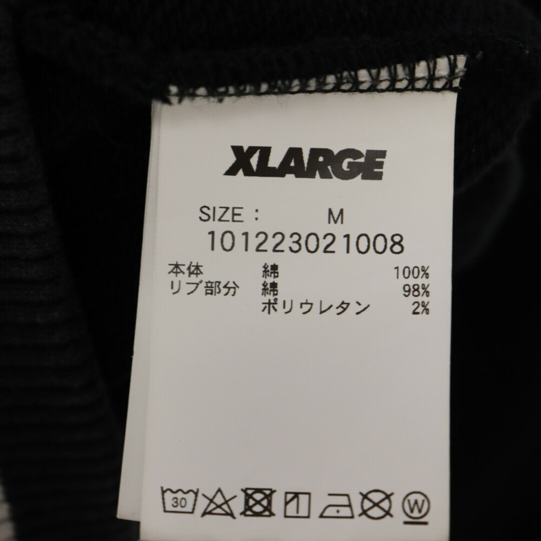 XLARGE(エクストララージ)のX-LARGE エクストララージ SWEAT VARSITY JACKET ロゴプリント スウェットバーシティジャケット ブラック 101223021008 メンズのジャケット/アウター(フライトジャケット)の商品写真