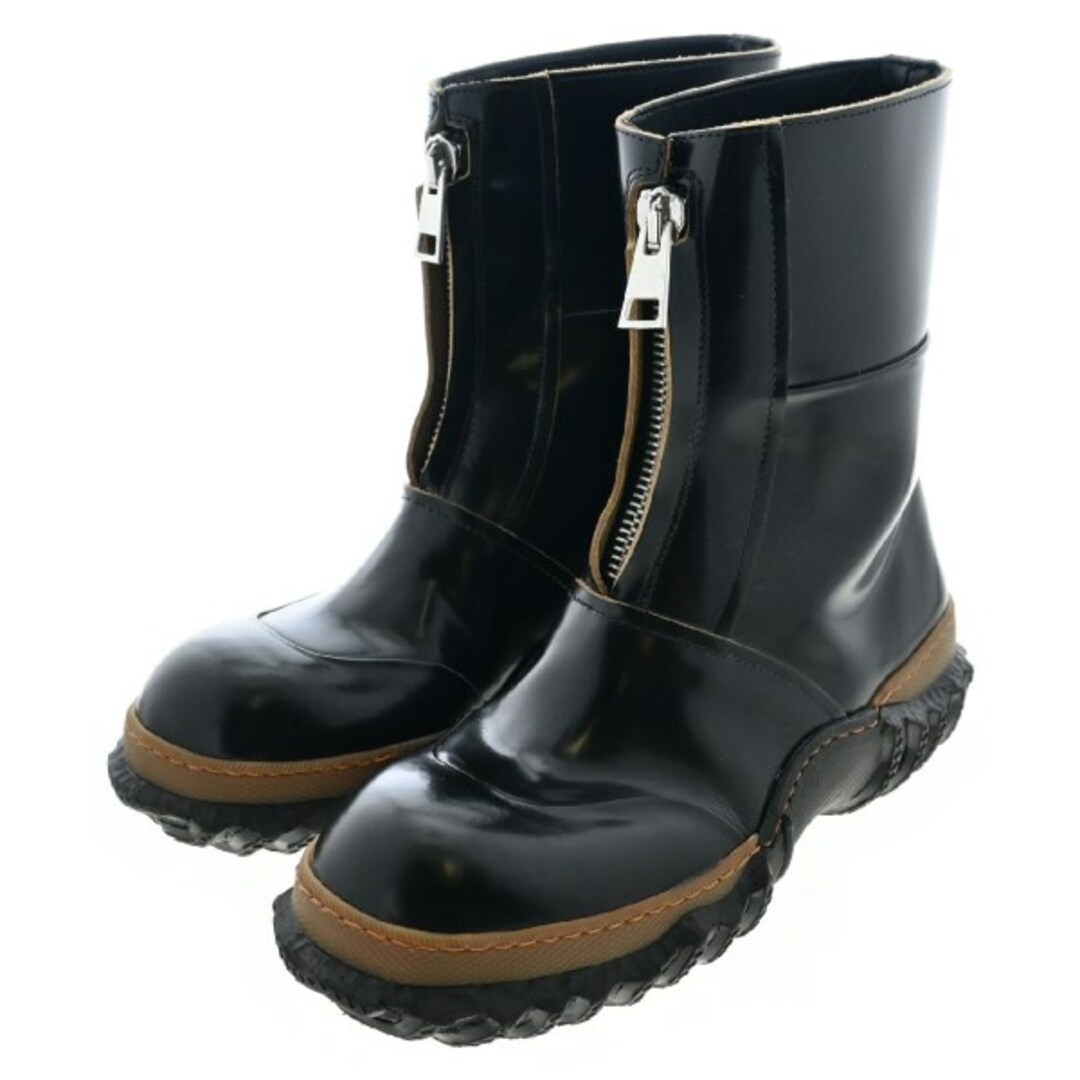 Marni(マルニ)のMARNI マルニ ブーツ EU40(25cm位) 黒x茶 【古着】【中古】 メンズの靴/シューズ(ブーツ)の商品写真