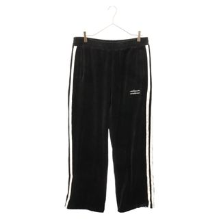 UNKNOWN アンノウン VELOUR TRACK PANTS 2サイドライン ベロア トラック パンツ ブラック(その他)