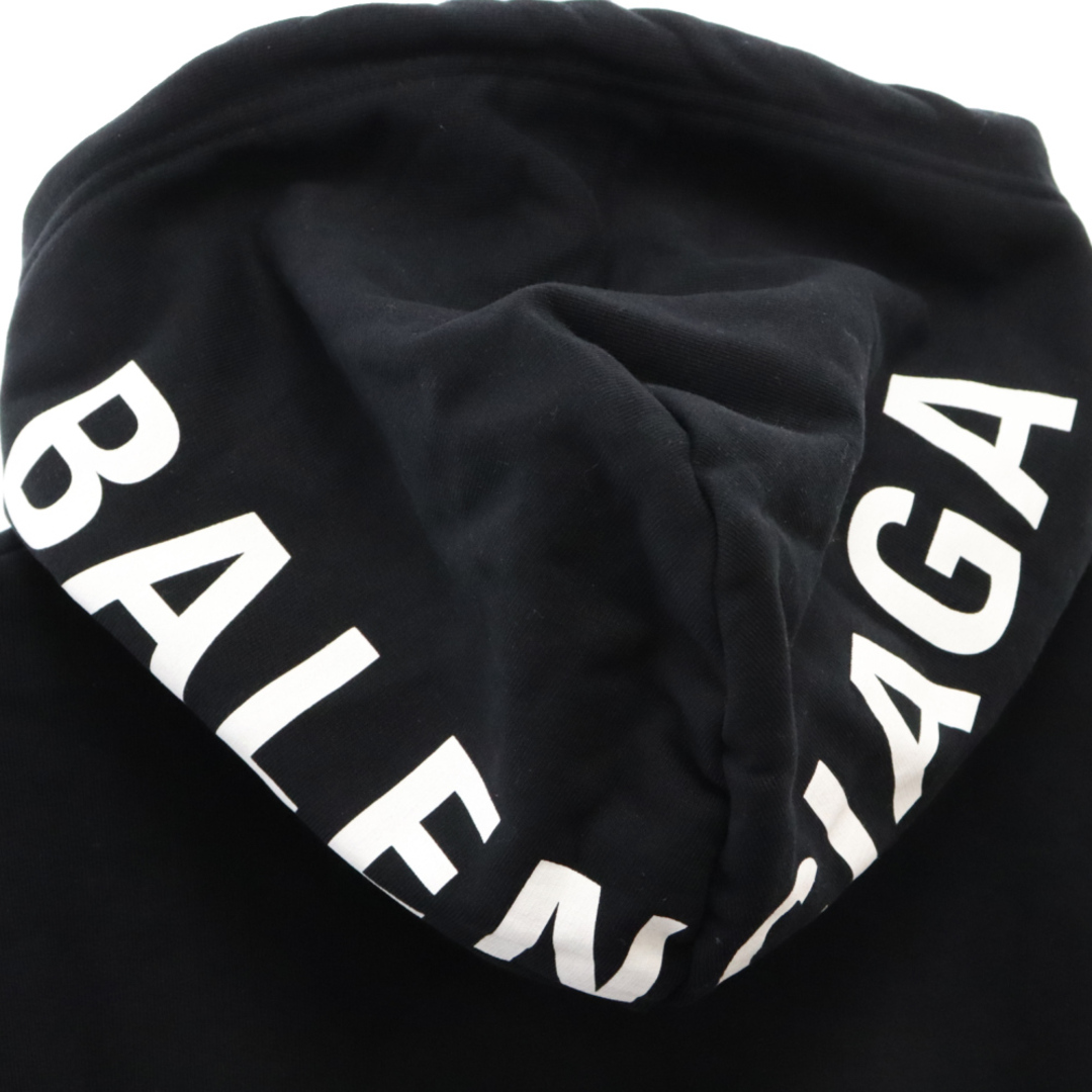 BALENCIAGA フードロゴデザイン プルオーバーブラック  528351