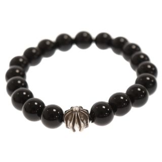 クロムハーツ(Chrome Hearts)のCHROME HEARTS クロムハーツ 10mm BEAD CHプラスボール 10mmビーズブレスレット ブラック/シルバー(ブレスレット)