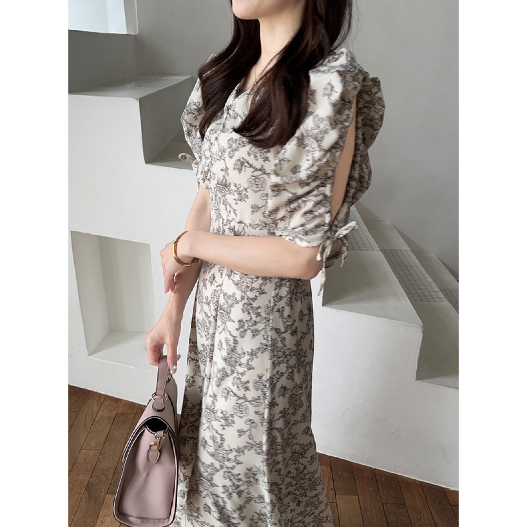GRL - 花柄バックリボンマーメイドワンピース al184 ワンピース GRL - 花柄バックリボンマーメイドワンピース al184 ワンピース