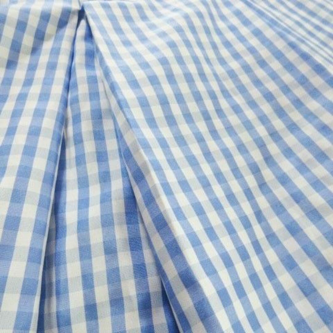 ABITOKYO(アビトーキョー)のアビトーキョー ミモレスカート ボックスプリーツ M 青白 220530AH5A レディースのスカート(ロングスカート)の商品写真