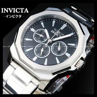 インビクタ(INVICTA)のシルバー＆黒文字盤★上品デザイン INVICTA Speedway 46842(腕時計(アナログ))