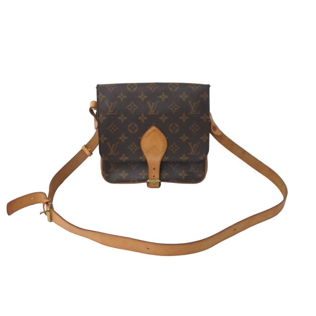 ベルト金具内側LOUIS VUITTON ルイヴィトン ショルダーバッグ カルトシエールMM M51253 モノグラム ブラウン 美品  59297