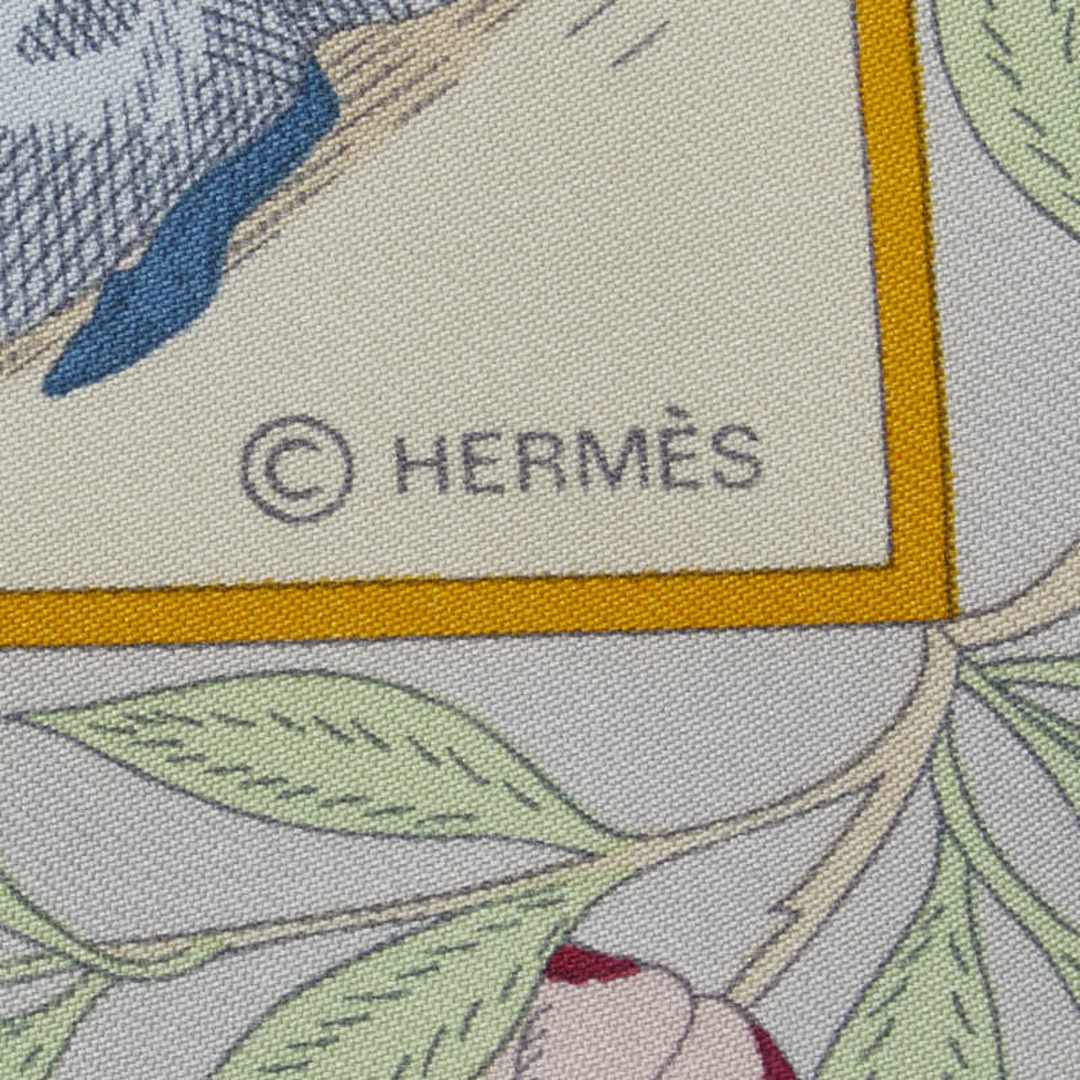 【HERMES】エルメス カレ90 COSTUMES DES DEPARTEMENTS シルク 水色 レディース スカーフ