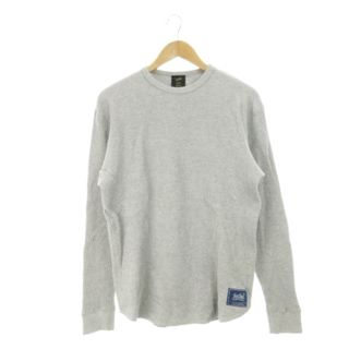 アザー(other)のレイライン カットソー ワッフル 長袖 袖口リブ コットン 厚手 L グレー(Tシャツ/カットソー(七分/長袖))