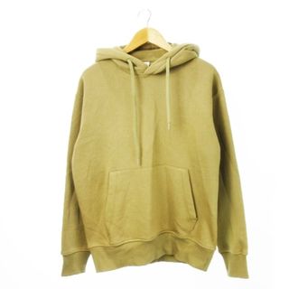 ザラ(ZARA)のザラ パーカー スウェット 長袖 プルオーバー フーディ 裏起毛 L 緑 カーキ(パーカー)