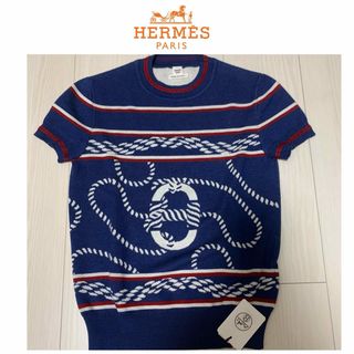 【美品】HERMES エルメストップス ワインレッド ニット 秋 冬 M エンジ