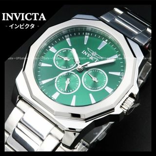 インビクタ(INVICTA)のシルバー＆緑文字盤★上品デザイン INVICTA Speedway 46844(腕時計(アナログ))