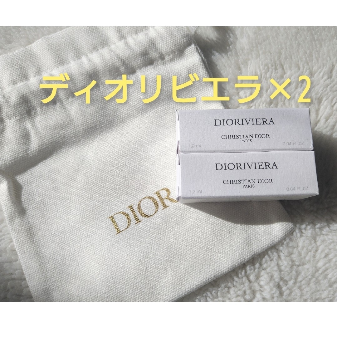 Christian Dior(クリスチャンディオール)のDIOR☆ディオリビエラ1.2ml×2+巾着ポーチ コスメ/美容の香水(ユニセックス)の商品写真