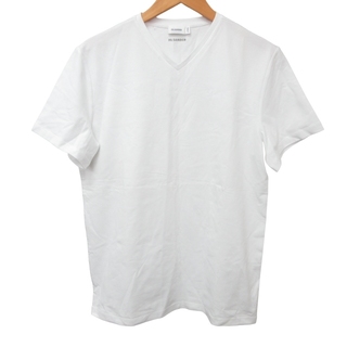 新品 M ジルサンダー プラス ロゴ パッチ タグ ラベル Tシャツ 白ホワイトサイズ