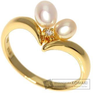 タサキ(TASAKI)のTASAKI パール 真珠 1P ダイヤモンド リング・指輪 K18YG レディース(リング(指輪))