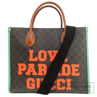 グッチ(Gucci)のGUCCI 680956 LOVE PARADE GUCCI GG 2WAY ハンドバッグ コーティングキャンバス レディース(ハンドバッグ)