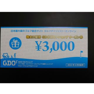 GDO 株主優待 ゴルフショップ クーポン 3000円分(ゴルフ場)