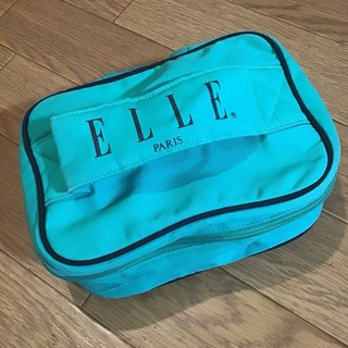 エル(ELLE)のELLE♡古着屋購入♡80'sレトロミルクグリーン♡バニティポーチ(ポーチ)