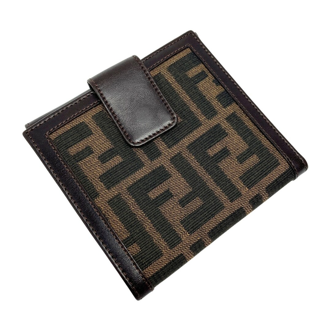 FENDI - FENDI フェンディ ズッカ柄 Wホック 2つ折り財布 2289 FENDI - FENDI フェンディ ズッカ柄 Wホック 2つ折り財布 2289