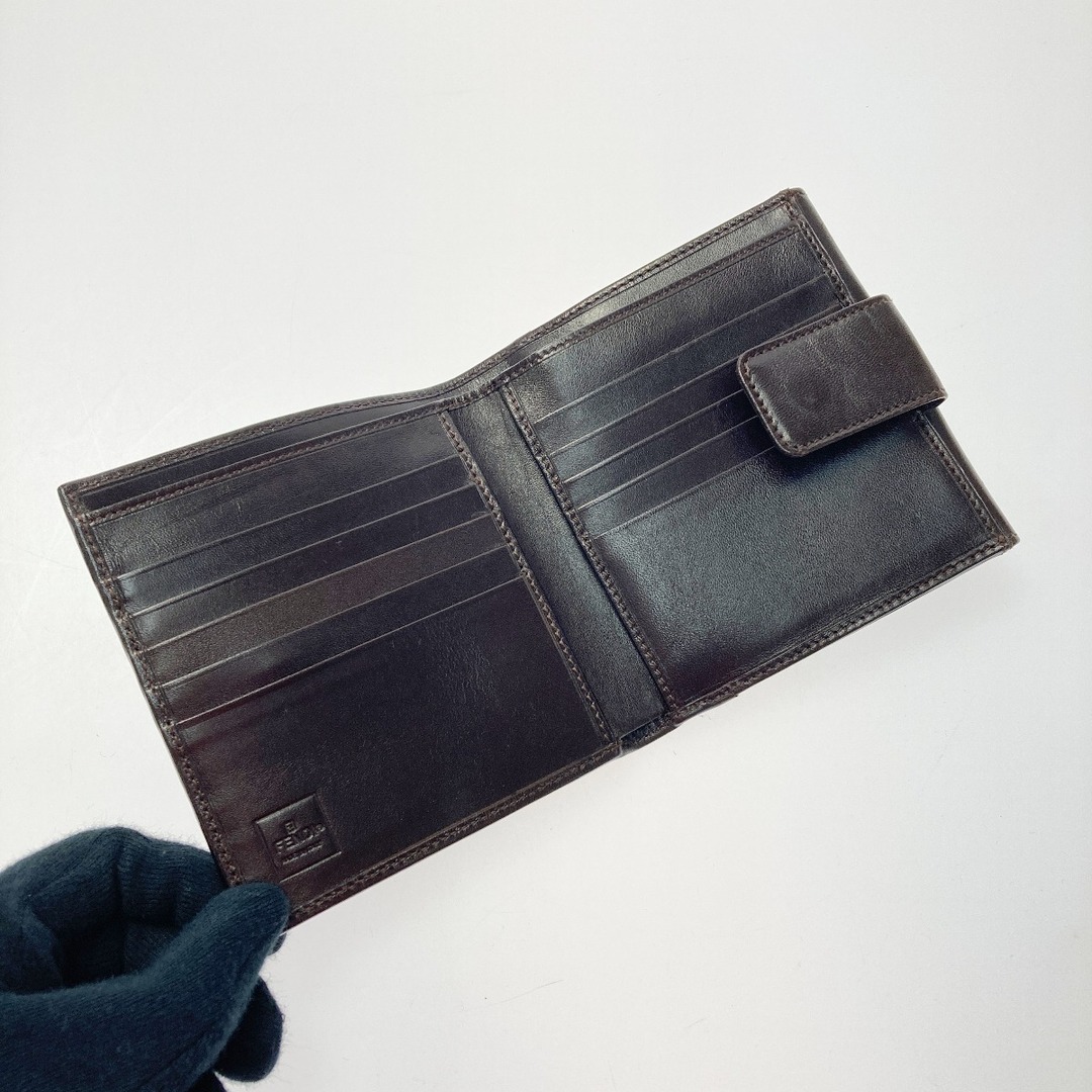 FENDI - FENDI フェンディ ズッカ柄 Wホック 2つ折り財布 2289 FENDI - FENDI フェンディ ズッカ柄 Wホック 2つ折り財布 2289