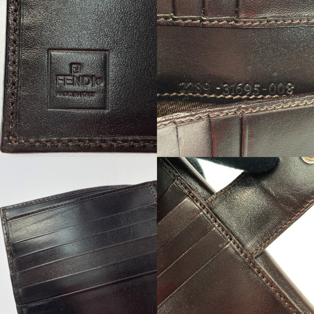 FENDI - FENDI フェンディ ズッカ柄 Wホック 2つ折り財布 2289 FENDI - FENDI フェンディ ズッカ柄 Wホック 2つ折り財布 2289