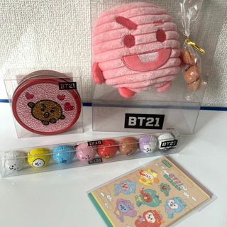 BT21 Shooky コーデュロイ ぬいぐるみ ラウンド缶 バレンタインギフト(キャラクターグッズ)