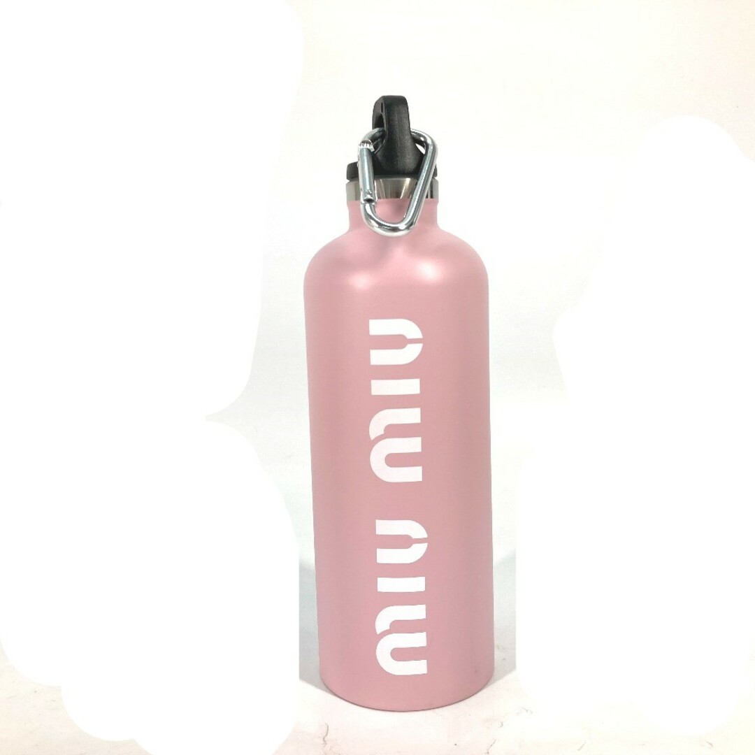 miumiu(ミュウミュウ)のミュウミュウ MIUMIU ロゴ ウォーターボトル  5UH003 水筒 タンブラー SS ピンク 未使用 インテリア/住まい/日用品のキッチン/食器(タンブラー)の商品写真