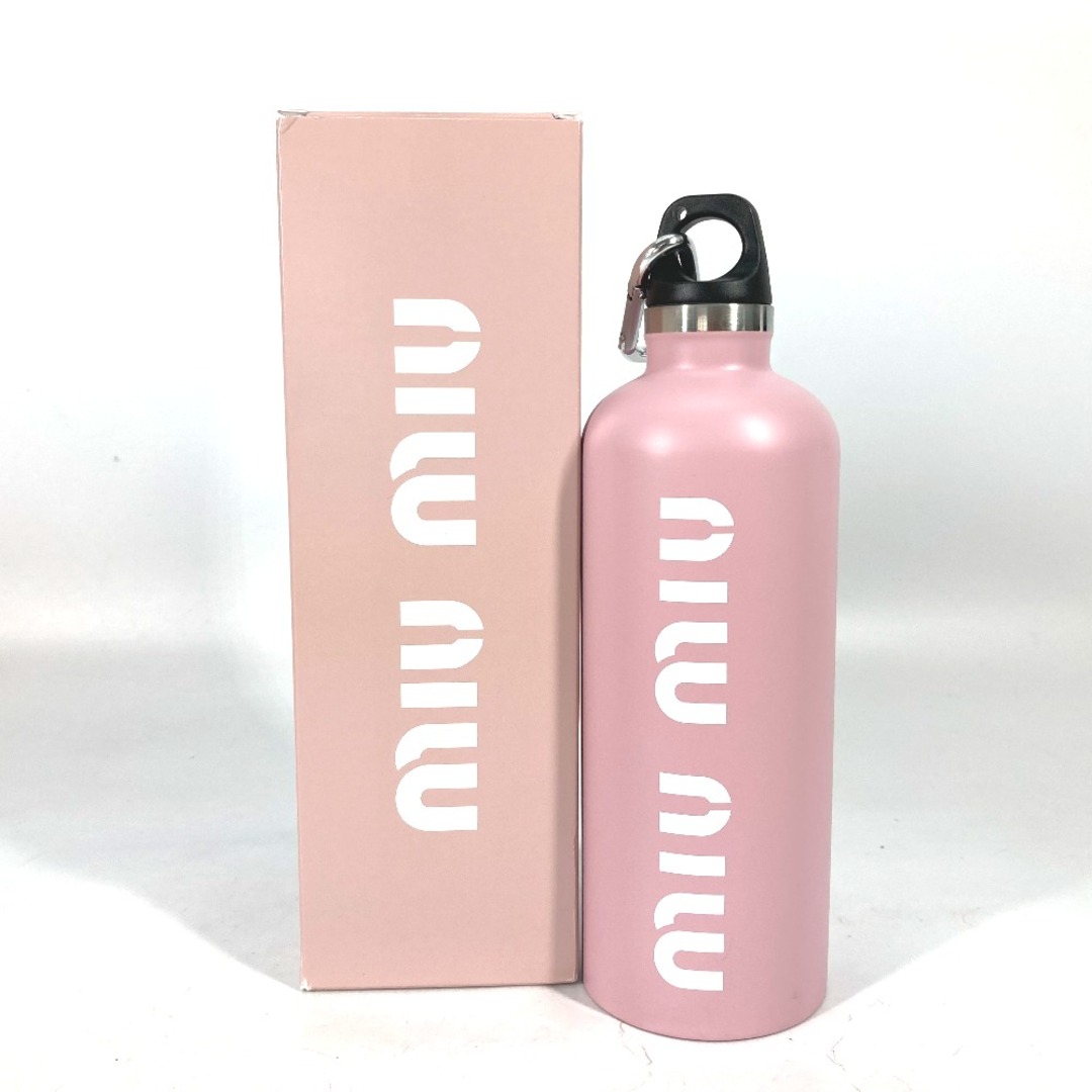 miumiu(ミュウミュウ)のミュウミュウ MIUMIU ロゴ ウォーターボトル  5UH003 水筒 タンブラー SS ピンク 未使用 インテリア/住まい/日用品のキッチン/食器(タンブラー)の商品写真