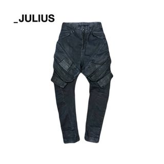 JULIUS ユリウス ガスマスクパンツ 古着 レア ヴィンテージ カーゴ 黒