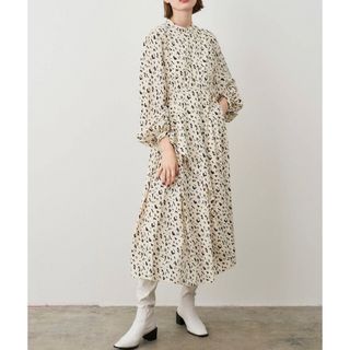 エレンディーク(ELENDEEK)のタグ付き♡ 22AW エレンディーク サイドラッフルギャザーワンピース ミックス(ロングワンピース/マキシワンピース)