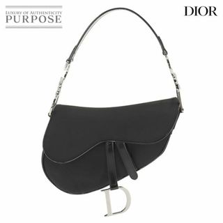 Dior ディオール リザード 型押し サドル ハンドバッグ 水色 M9313