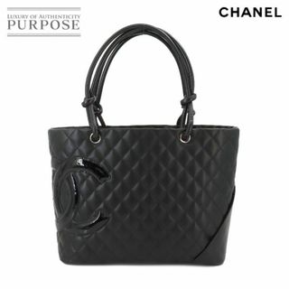 シャネル(CHANEL)の未使用 展示品 シャネル CHANEL カンボンライン ラージ トート バッグ レザー エナメル ブラック A25169 VLP 90217009(トートバッグ)