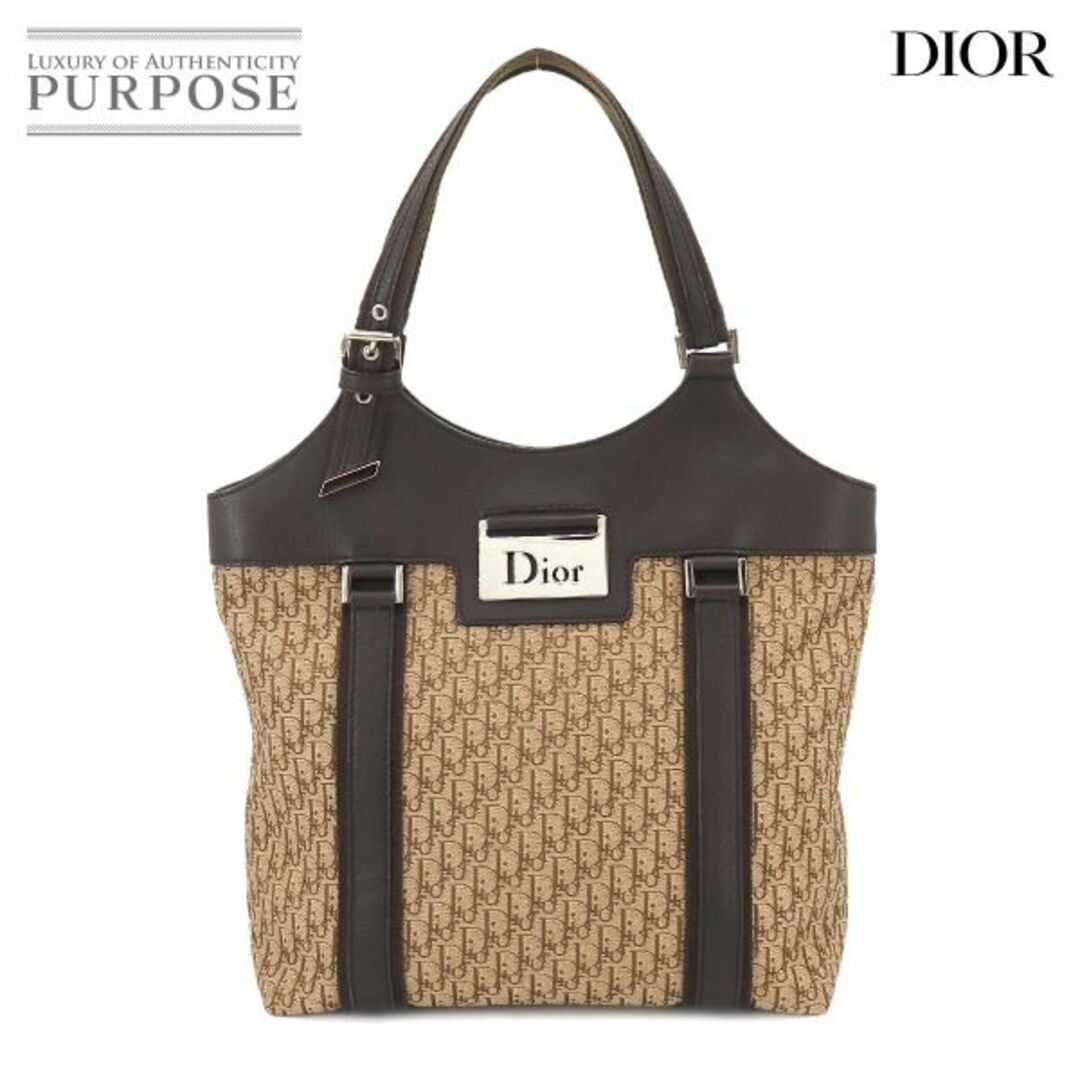 Christian Dior(クリスチャンディオール)のクリスチャン ディオール Christian Dior ストリートシック トロッター トート バッグ キャンバス レザー ブラウン ベージュ VLP 90219291 レディースのバッグ(トートバッグ)の商品写真