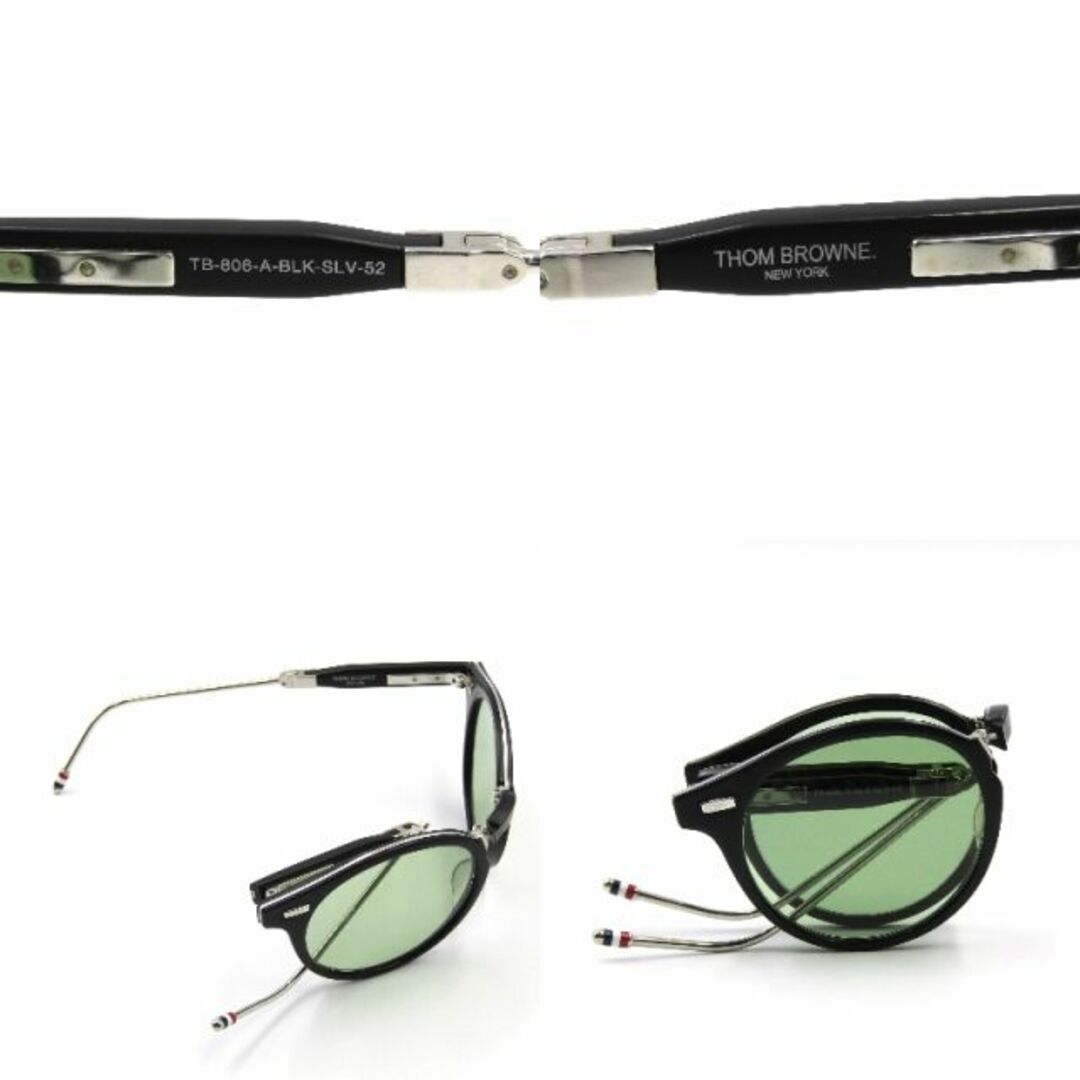 THOM BROWNE(トムブラウン)のトムブラウン サングラスTB-806-A-BLK-SLV-52 50017248 メンズのファッション小物(サングラス/メガネ)の商品写真