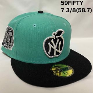 ニューエラー(NEW ERA)のNEWERA　ニューヨーク　ヤンキース　キャップ　ミント　ブラック　7 3/8(キャップ)