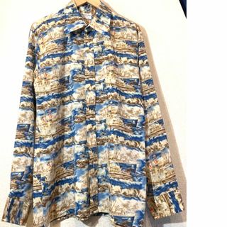 Holbrook★70'sVINTAGE★シャツ★総柄★USA製★ホルブルック(シャツ)