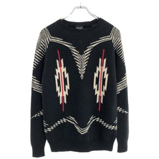 マルセロブロン(MARCELO BURLON)のMARCELO BURLON マルセロバーロン 15AW  NEQUEN SWEATER ネイティブ柄 ウールニットセーター ブラック S(ニット/セーター)