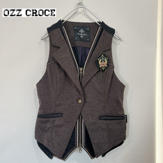 【美品♡】Ozz Croce ベスト　ブローチ　ジレ　ジップベスト　(ベスト/ジレ)